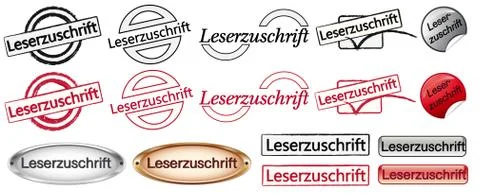 Buttonset reader-written application Stock Illustration