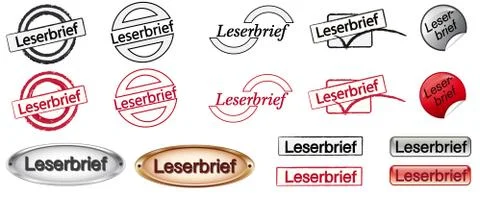 Buttonset readers letter Stock Illustration