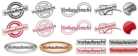 Buttonset right of first refusal Stock Illustration