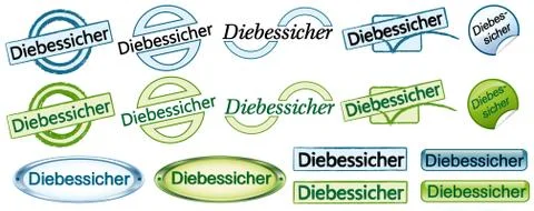 Buttonset thieves sure Stock Illustration