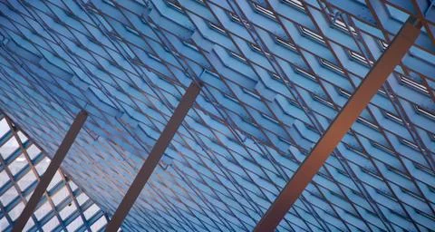 Buttressed ceiling skylights Stock Photos