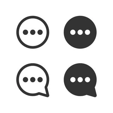 Buuble chat icon. Comment symbol. Social media speech logo in vector flat Stock Illustration