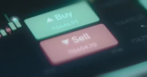 Buy and Sell indicators for Bitcoin Stock Footage 314879797
