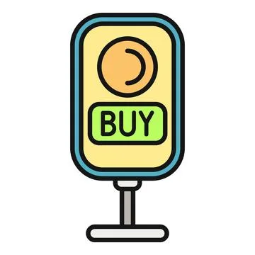 Buy button icon representing online shopping and payment Stock Illustration