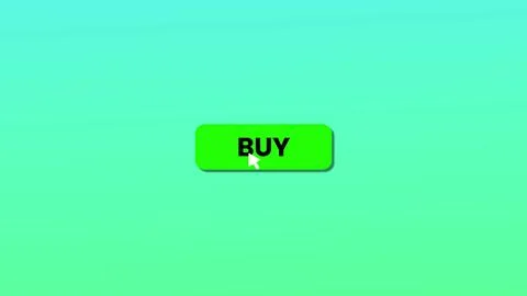BUY button pressed on computer screen by cursor pointer mouse illustration .. Illustrazione stock