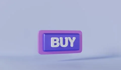 Buy button rectangular on blue background 库存插图