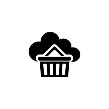Buy Cloud Storage Flat Vector Icon Illustrazione stock