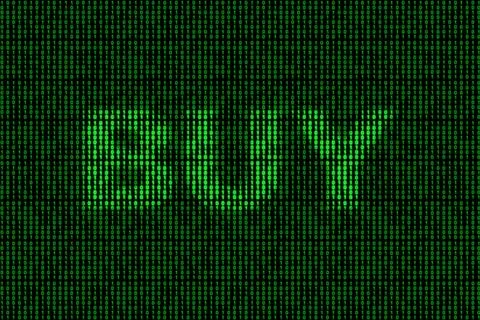 Buy hidden in binary code 스톡 일러스트