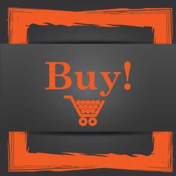 Buy icon. Internet button on grey background.. Stock Illustration
