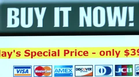 "Buy it Now" button. Internet Shopping. Stock Footage 10759937