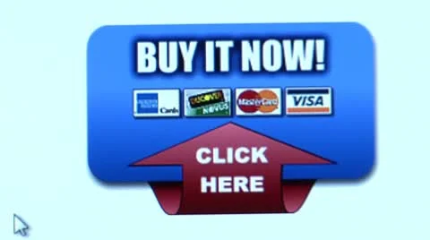 "Buy it Now!" button. Internet Shopping. Stock Footage 10759959