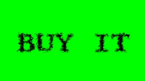 Buy It smoke text effect green isolated background Stock Footage 138722616