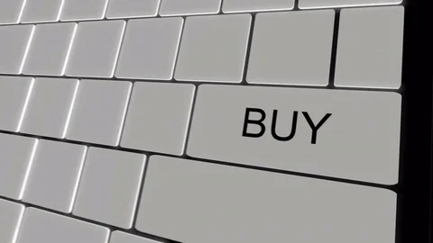 Buy-Key Concept 4K 3D animation green and dark Stock Footage 72865049