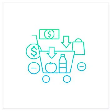 Buy less gradient icon Ilustración de archivo