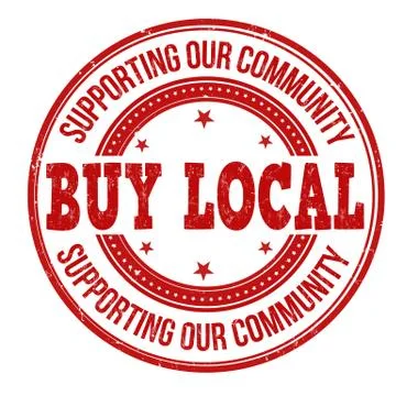 Buy local  stamp Stock Illustration