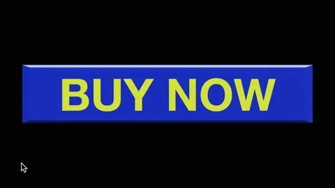 Buy Now button. Animation of a mouse cursor hitting Buy Now button on black Video stock 147553198