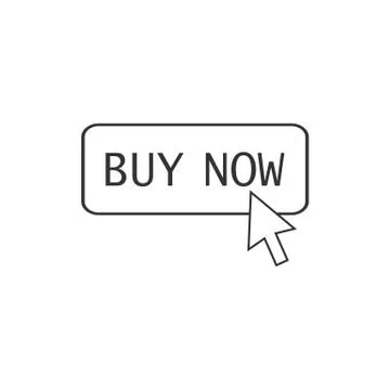Buy now button, click, website element. Vector illustration. Illustrazione stock