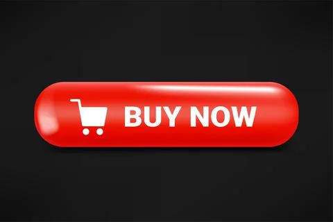 Buy now button with cursor arrow. 3d vector illustration Stock Illustration