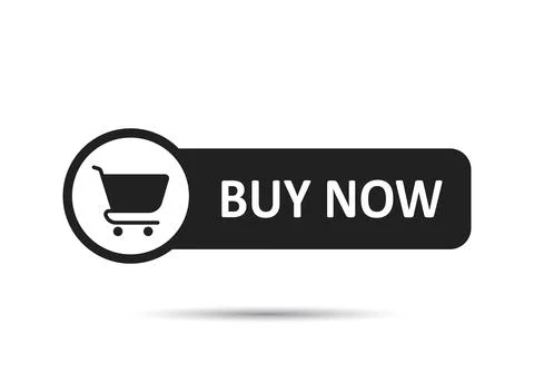 Buy now button icon in flat style. Shopping banner vector illustration on i.. Stock Illustration
