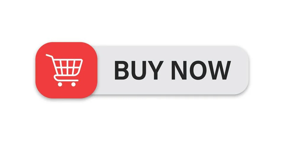 Buy now button icon in flat style. Shopping banner vector illustration on i.. Stock Illustration
