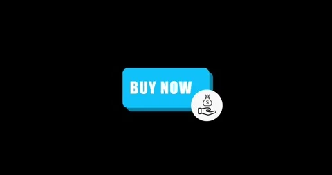 Buy now button icon on a transparent background  animation. Buy now transparent Stock Footage 335389078