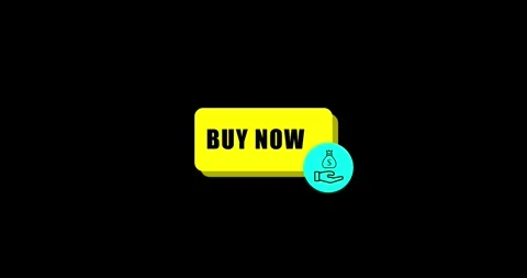 Buy now button icon on a transparent background  animation. Buy now transparent Vídeo Stock 335389083