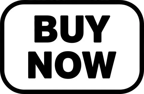 Buy Now Button Icon Vector – Bold Call to Action Label Stock Illustration