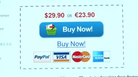 "Buy Now!" button. Internet Shopping. Video stock 10759993