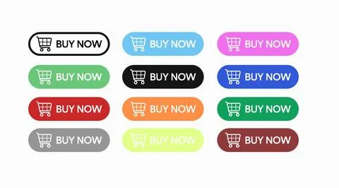 Buy Now Button Set Stock Illustration