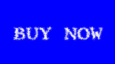 Buy Now cloud text effect blue isolated background Stock Footage 138722213