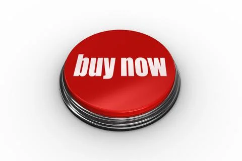 Buy now on digitally generated red push button Stock Illustration