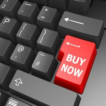 Buy now key on computer keyboard Stock Illustration