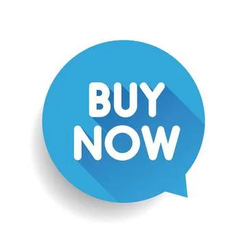 Buy now label vector speech bubble Illustrazione stock