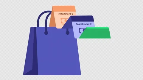 Buy now pay later icon for ecommerce finance presentation Stock Footage 339601719