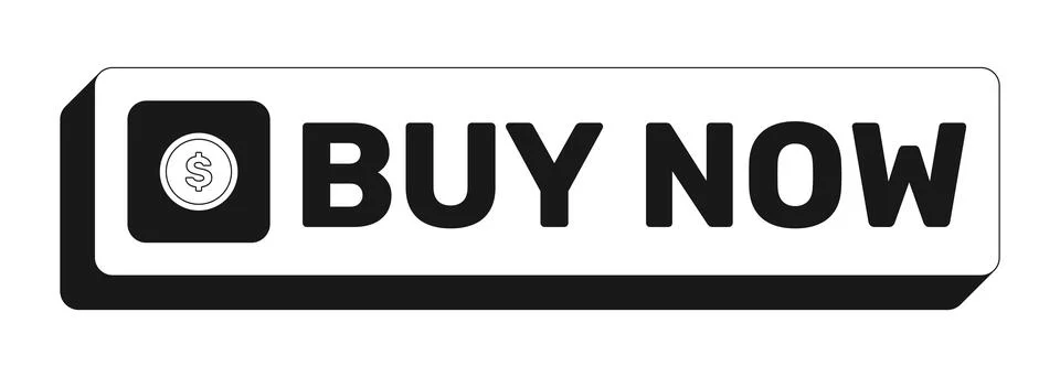 Buy now rectangle UI web button Stock Illustration