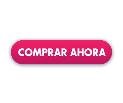 Buy now in spanish, button for web, vector illustration Illustrazione stock