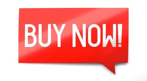 Buy now - speach bubble - 3D illustration Stock Illustration