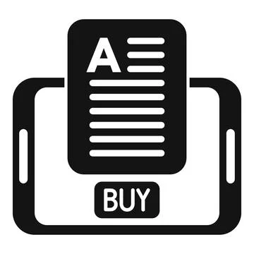 Buy online document icon simple vector. Based library Illustrazione stock