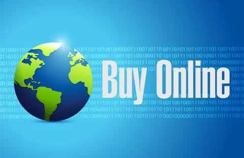 Buy online global binary sign background Stock Illustration