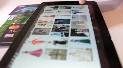 Buy online with ipad Stock Footage 45983449