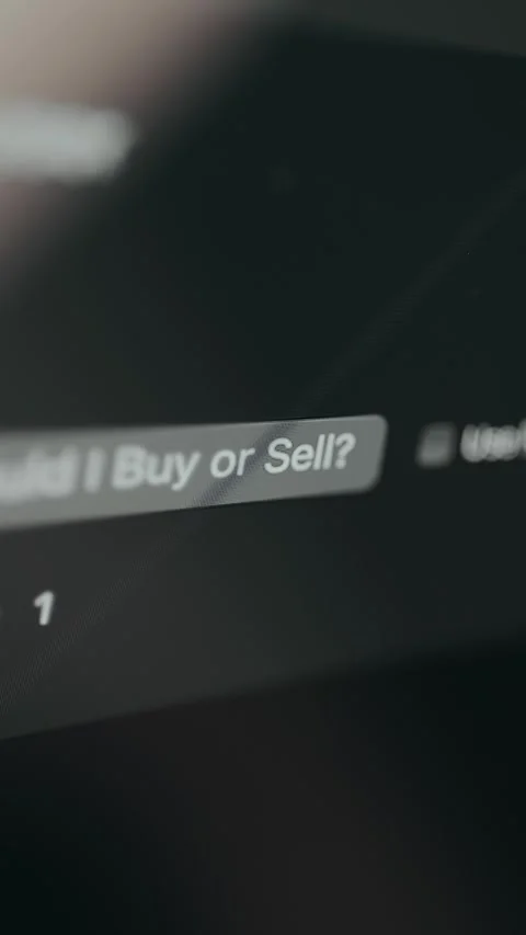 Buy or Sell question within a trading context Stock Footage 329764264