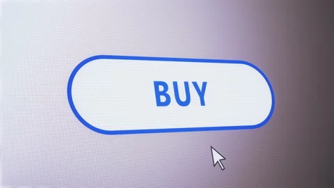 Buy rounded button label tag pixelated screen computer website click purchase an Stock Footage 146155549