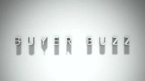 Buyer buzz 3D title animation with shadows on a white background Stock Footage 297274158