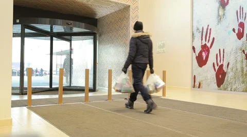 Buyers go to the mall Stock Footage 44751378