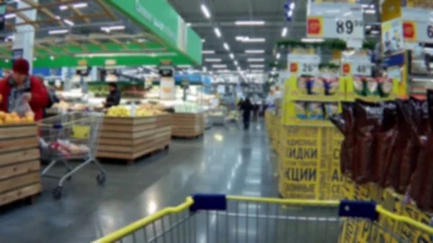 Buyers select the items in the store Stock Footage 69825552