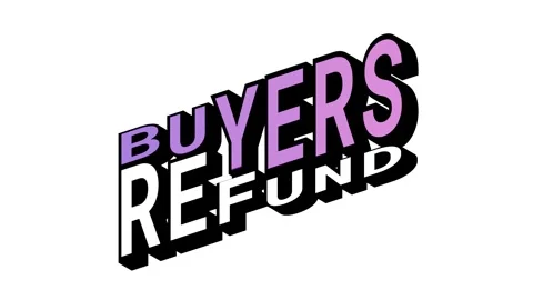 BUYERS vs REFUND, 3D Text Animation in Isometric View with Opposite Word Motion Stock Footage 314263343