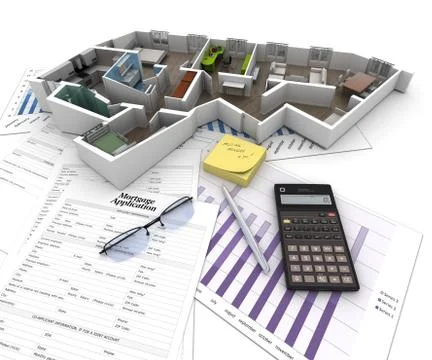 Buying apartment Stock Illustration