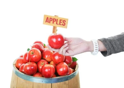 Buying apples Stock Photos