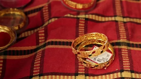 Buying Bangles Stock Footage 65780105