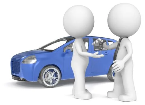 Buying a Car. Stock Illustration